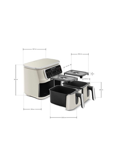 Karaca Air Pro Cook Duo Köz Xxxl 8 Kişilik Airfryer 4 + 4 L