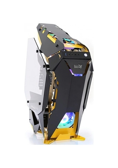 İzoly Robo Case Ax7 6x Argb Fan Gaming Pc Kasası Gaming Sarı Oyuncu Kasası