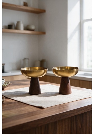 Akayev Aurea Gold 2li 10 Cm Akasya Ayaklı Dondurmalık, İkramlık,çerezlik Ve Sunumluk Çok Renkli