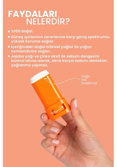 Bade Natural Mineral Filtreli ve Yüksek Koruyucu Doğal Stick Güneş Kremi SPF50 16 G Bade Natural Mineral Filtreli ve Yüksek Koruyucu Doğal Stick Güneş Kremi SPF50 16 G