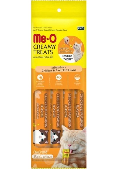 Me-O Tavuklu Bal Kabaklı Krema Kedi Ödül Maması 4 x 15 G