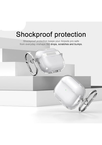 Soft Yumuşak Şeffaf Esnek Silikon Airpods 3 İle Uyumlu Kulaklık Kılıfı Ve Karabina Anahtarlık Şeffaf, Airpods 3 Diğer