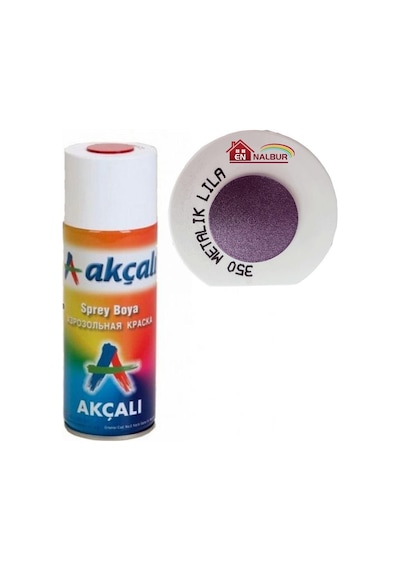 Akçalı Sprey Boya 400 ML 350 Metalik  Lila