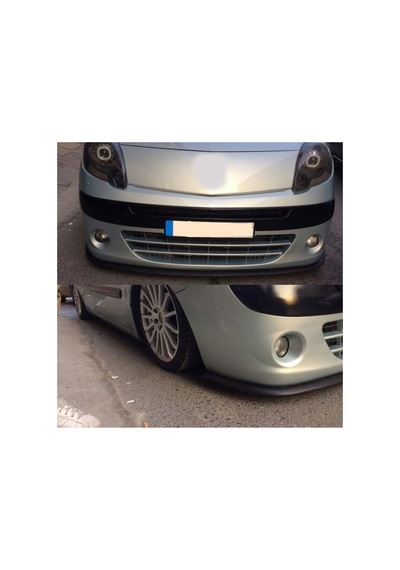 Renault Kango 08-12 Uyumlu Ön Lip Tampon Eki Body Kit Yumuşak Mat Siyah Kırılmaz