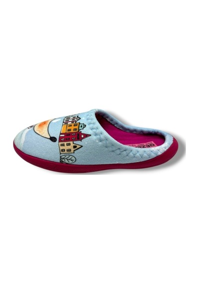 Gezer 14531-26 Happy Winter Termal Kız Çocuk Ev Terlik 30-35 Mavi