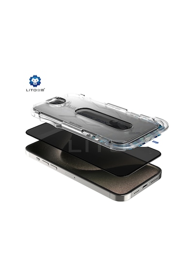 Lito D+ Apple, Uyumlu iPhone 17 Pro Uygulama Aparatlı Privacy Ekran Koruyucu