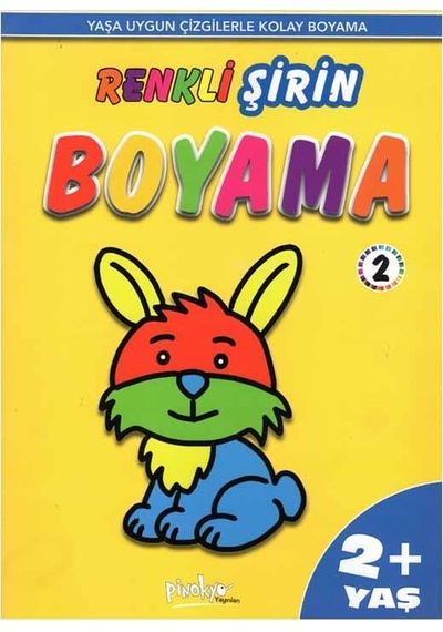 Renkli Şirin Boyama 2 Kitabı 2 Yaş Pinokyo Yayınları