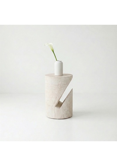 Arco El Yapımı Mungur Sehpa 45x30 Cm Beyaz