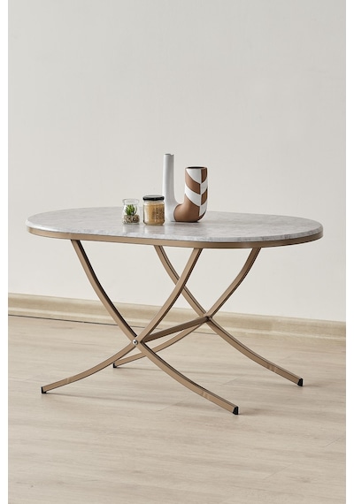 Damrin Serisi Traverten Desen 1. Sınıf Mebran Mdf Orta Sehpa Bronz Ayak Gri Traverten Desen - Bronz Ayak Damrin Serisi Traverten Desen 1. Sınıf Mebran Mdf Orta Sehpa Bronz Ayak Gri Traverten Desen - Bronz Ayak