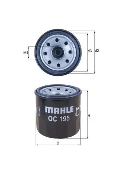 Hyundai İ30 Yag Filtresi 1.4 2009-2017 Mahle Oc195
