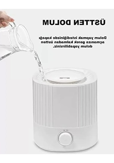 2.5 Lt Ultrasonik Buhar Nemlendirici, 7 Renkli Led Işığı İle Beyaz