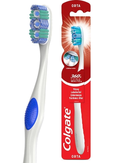 Colgate Optic White Kahve Çay ve Tütün Kullananlar İçin Beyazlatıcı Diş Macunu 50 ML + Orta Diş Fırçası Fırça Kabı