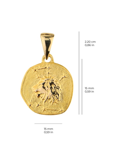 Goldkupe 14 Ayar Altın Aslan Burç Kolye Ucu 1,98 Gr-6396 Altın