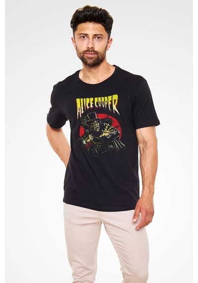 Adrift Alice Cooper Siyah Unisex Tişört T-shirt Siyah