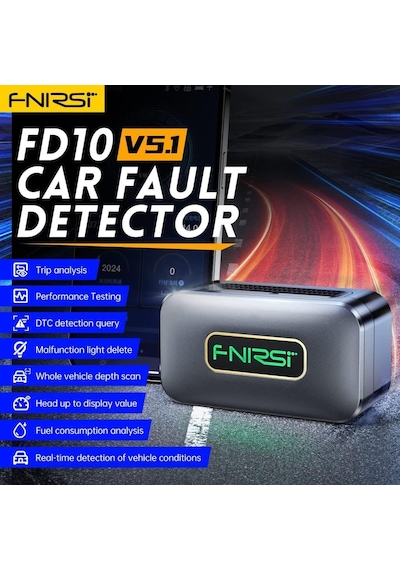Fnırsı Fd10 Araba Obd2 Tarayıcı, Kod Okuyucu, Hata Temizleyici Ios Android Bluetooth V5.1
