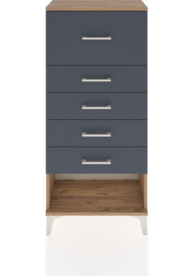 Hyperion Dolap 5 Çekmeceli 60x44x134 Çam-antrasit Çam