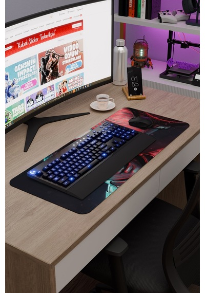 Wolfenstein Kaymaz Dikişli Kauçuk Oyuncu Mousepad V3 - 70x30 Xl Gaming Mouse Pad Fare Altlığı
