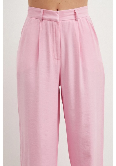 Never More Modal Palazzo Pantolon Pembe