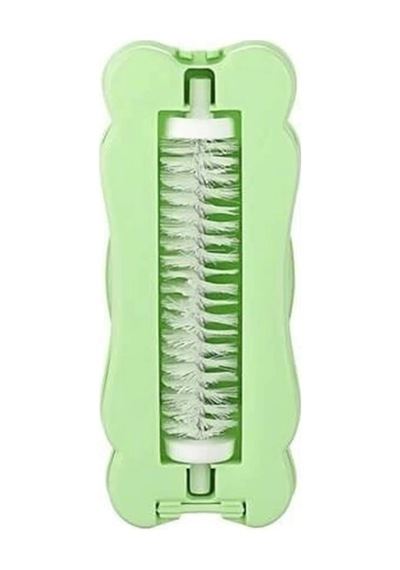 Kelebek Tasarımlı Tek Fırçalı Gırgır 17x7x4 Cm Yeşil Çok Renkli