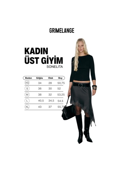Grimelange Sonelıta Kadın Yumuşak Ve Esnek Kumaşlı Truvalar Kollu Siyah Bluz Siyah