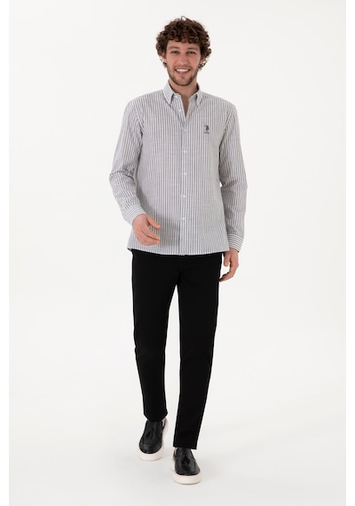 U.S. Polo Assn. Erkek Siyah Slim Fit Kanvas Pantolon 50309142-VR046 U.S. Polo Assn. Erkek Siyah Slim Fit Kanvas Pantolon 50309142-VR046