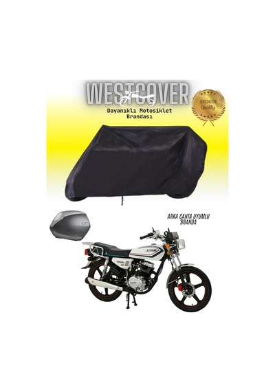 Abush Cga 125i Arka Çanta Uyumlu Siyah Motosiklet Brandası,örtüsü