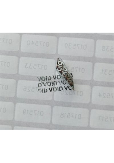 980 Adet 1X2Cm Hologramlı Garanti Etiketi Seri Numaralı