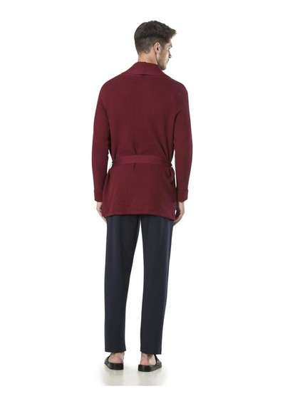 Pierre Cardin 5595 5'li Triko Röpteşambır Pijama Seti Bordo