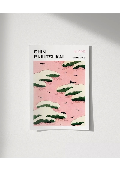 Çerçevesiz Poster Shin Bijutsukai Pembe Gökyüzü