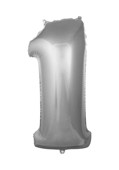 Folyo Balon Rakam Gümüş Renk 34 Inc 76 Cm Helyum Uyumlu 1