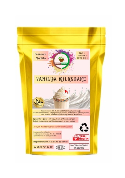 Coffee Naturelle Vanilya Milkshake Smoothie & Frappe 1 KG