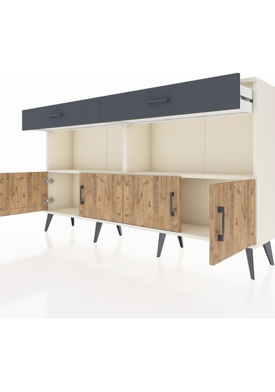Arges Konsol 2 Raflı 2 Çekmeceli 4 Kapaklı 176x30x99 Aytaşı-çam/a Aytaşı-çam/antrasit Arges Konsol 2 Raflı 2 Çekmeceli 4 Kapaklı 176x30x99 Aytaşı-çam/a Aytaşı-çam/antrasit
