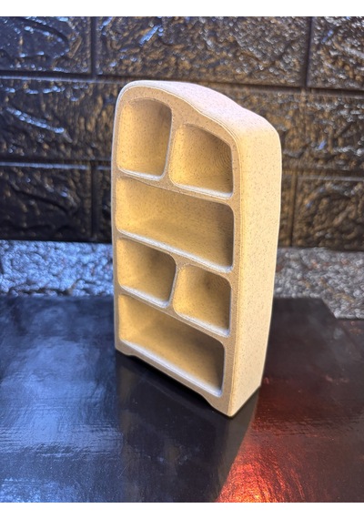 Modern Organik Form Mini Kitaplık Masaüstü Dekoratif Raf
