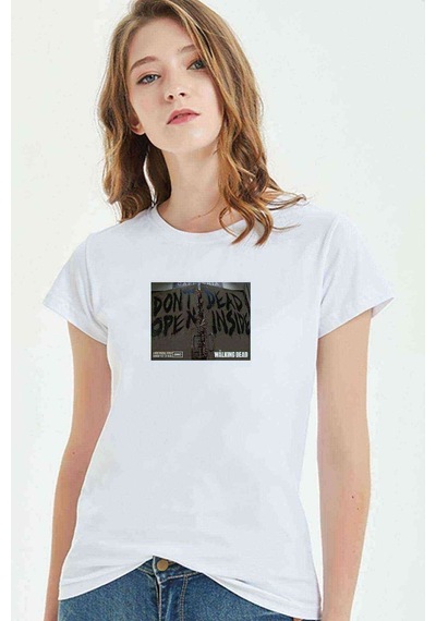 The Walking Dead Collection Baskılı Beyaz Kadın Tshirt (534300604)