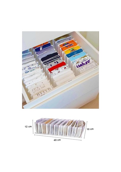 2 Adet Beyaz Renk S Boy Dolap Ve Çekmece İçi Düzenleyici Kumaş 35 X 50 Beyaz Tr Diğer