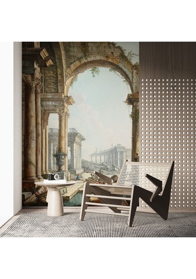 Capriccio With Ruins Pietro Bellotti Poster Duvar Kağıdı Renkli