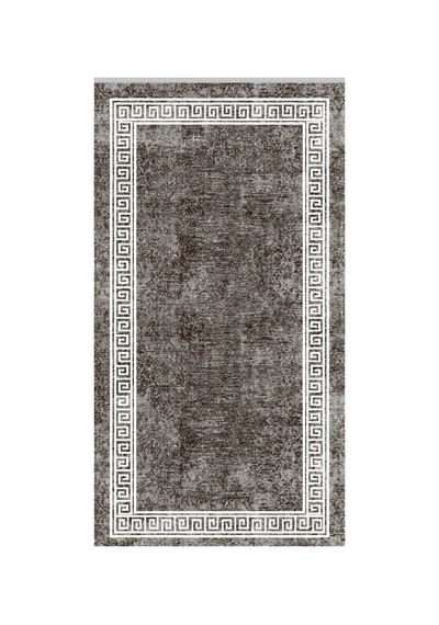 Klasik Dekoratif Kaymaz Taban Banyo Paspası Kahverengi - 931600314 Kahverengi