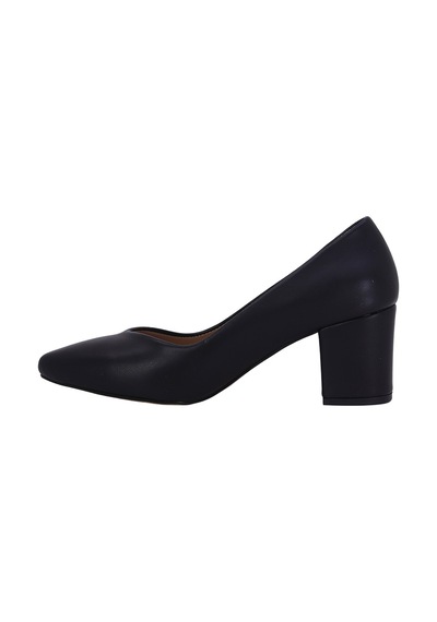 Hobby 26569 Hakiki Deri Stiletto Kadın Ayakkabı Siyah
