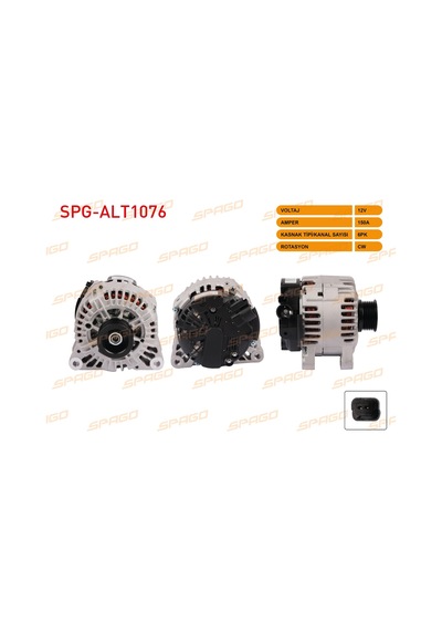 Alternator 12v 150a 6pk Alt887 307 00-08 - Partner 2.0 Hdı 00-08 / C3 1.4 Hdı 02-08 - Berlıngo 2.0