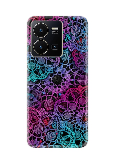 Vivo Y36 Kılıf Silikon Desen Özel Seri Colurful Mandala 1667