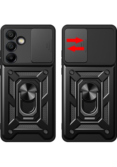 Samsung Galaxy Uyumlu S24 Fe Kılıf Magnetik Standlı Kamera Korumalı Sürgülü Vega Kapak