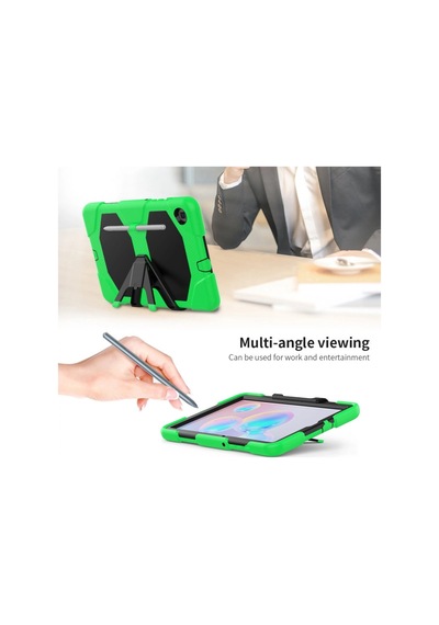 Samsung Galaxy T500 Tab A7 10.4 Kılıf Griffin Tablet Kapak - Yeşil Arka Kapak