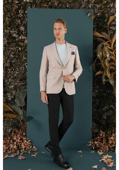 Efor C 656 Slim Fit Bej Spor Ceket Bej