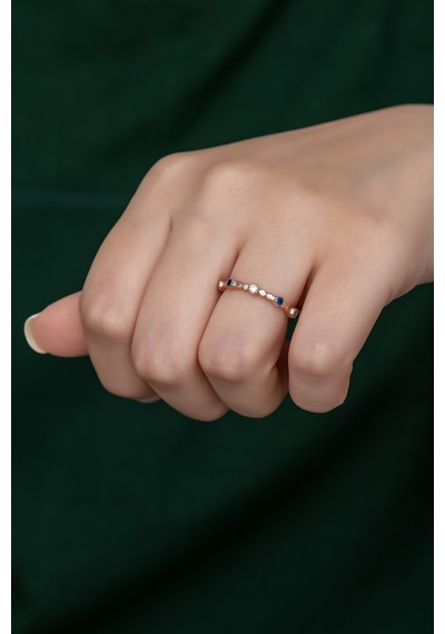 Gümüş Prenses Yüzük Rose Gold Kaplama 925 Ayar Gümüş Rose Gold (511780040)