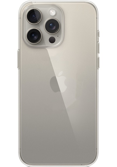 Apple Uyumlu iPhone 15 Pro Max  Şeffaf Silikon Kılıf Şeffaf
