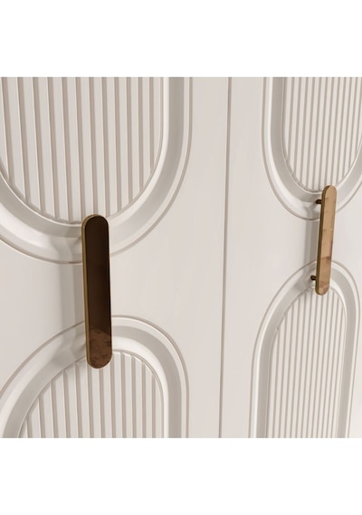 Zen 5 Kapak Ayaklı Tasarım Country Mdf Gardırop Aytaşı