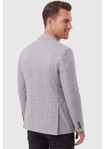 Rizzup Erkek Slim Fit Ekose Mavi Blazer Ceket Astarlı Kışlık Şık Spor Ceket 2702420