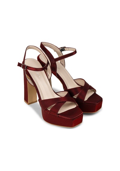 Deery Kadın Bordo Platform Topuk Abiye Ayakkabı - Sm210zbrdm01 Bordo