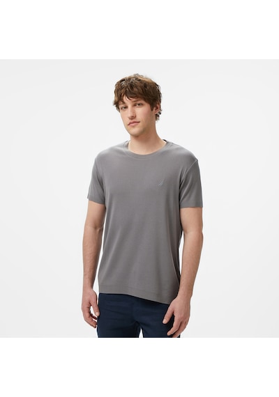 Nautica Erkek Gri Regular Fit T-shirt Düz V55239t Gri