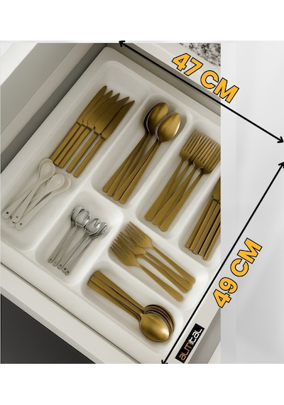 47x49 Beyaz Kaşıklık Ve Kepçelik 2'li Set 40x41cm E Kadar Kesilebilir